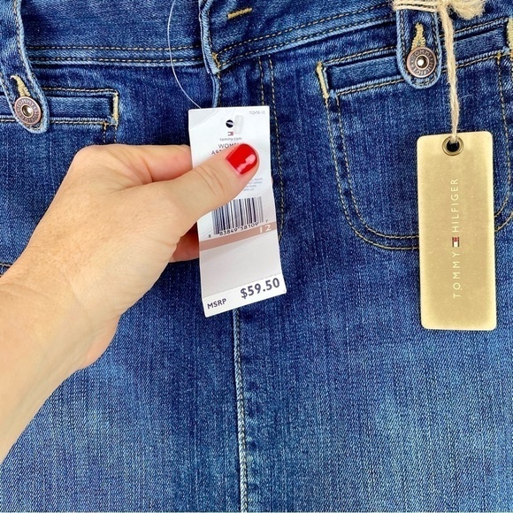 Tommy Hilfiger Denim Jean mini skirt size 12 NWT - Picture 8 of 14